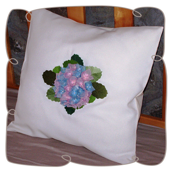 Hydrangea Fabric Flower Pillow