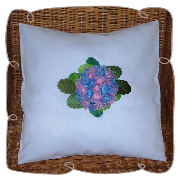 Hydrangea Fabric Flower Pillow