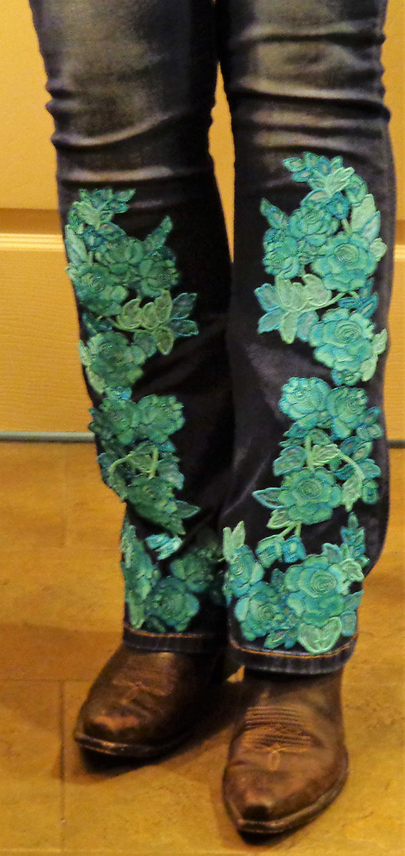 Blue Roses Jean Tattoo