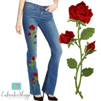 Red Rose Patches