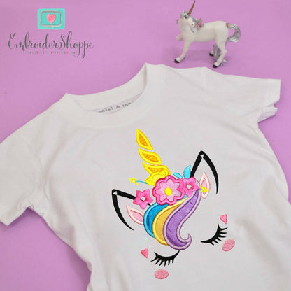 Unicorn Faces Applique Set