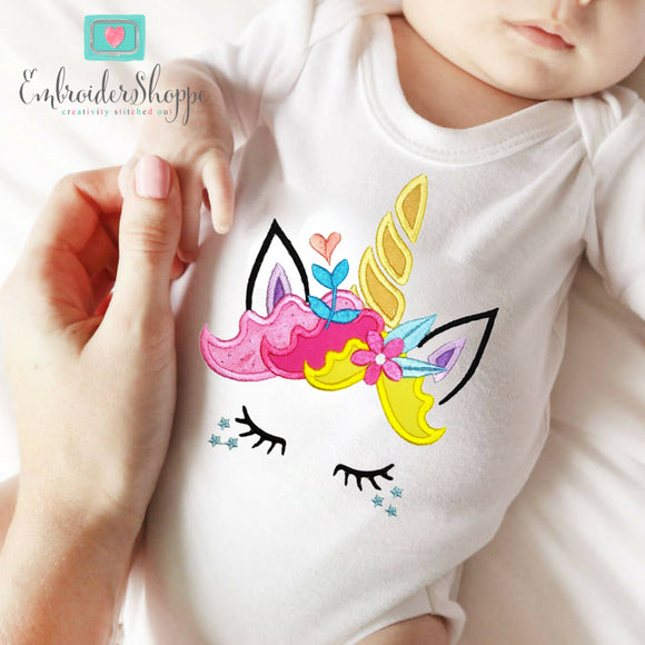 Unicorn Face 1 Applique
