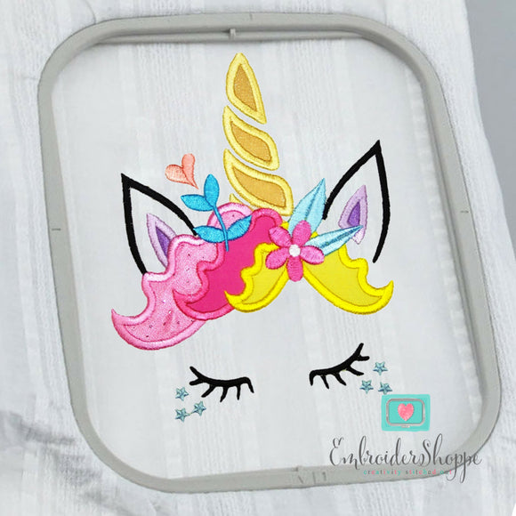 Unicorn Face 1 Applique