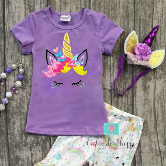 Unicorn Face 1 Applique