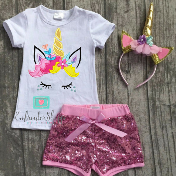 Unicorn Face 1 Applique