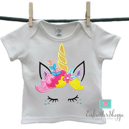 Unicorn Face 1 Applique