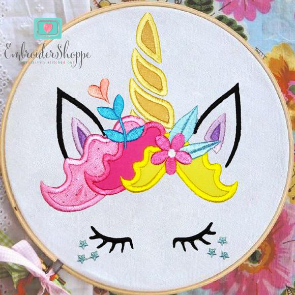 Unicorn Face 1 Applique