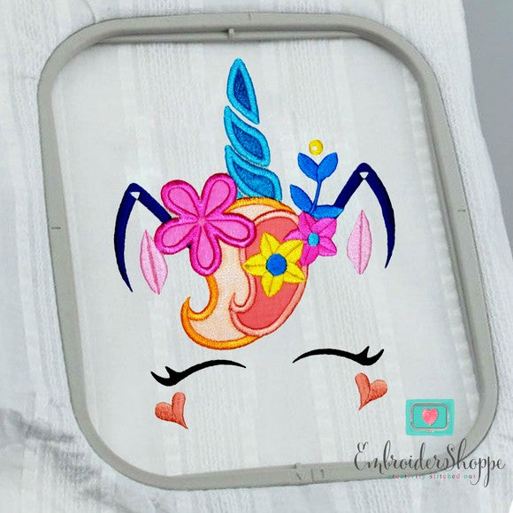 Unicorn Face 2 Applique