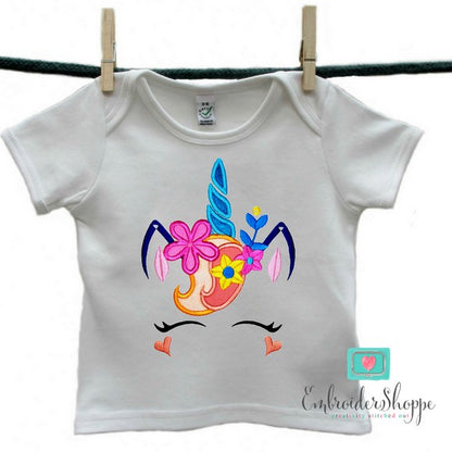 Unicorn Face 2 Applique