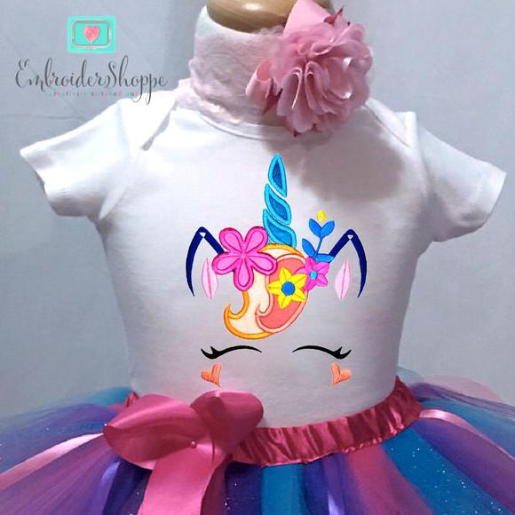 Unicorn Face 2 Applique