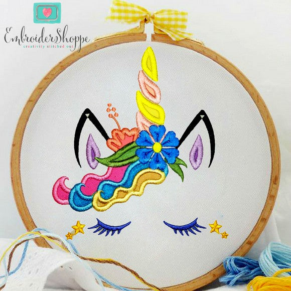 Unicorn Face 4 Applique