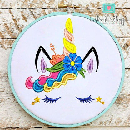 Unicorn Face 4 Applique