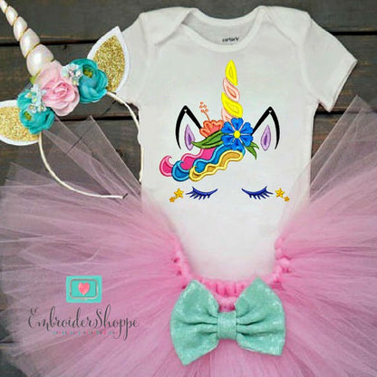 Unicorn Face 4 Applique