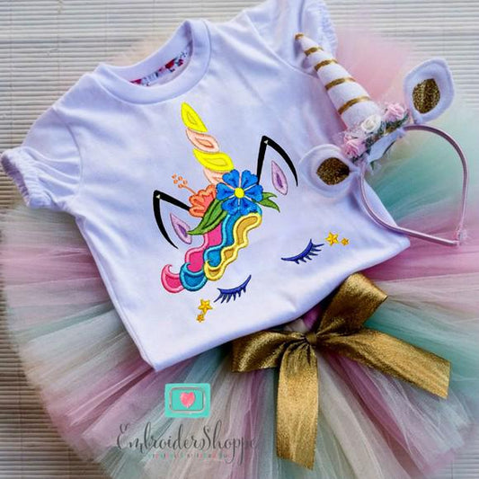 Unicorn Face 4 Applique