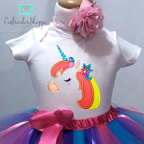 Unicorn Side Face 1 Applique