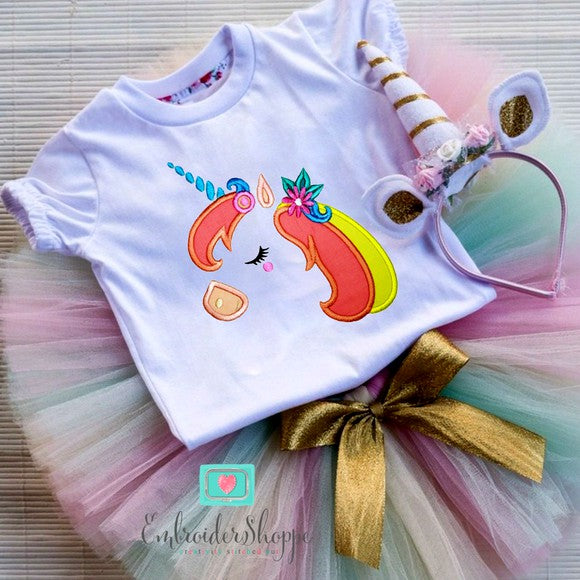 Unicorn Side Face 1 Applique