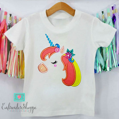 Unicorn Side Face 1 Applique