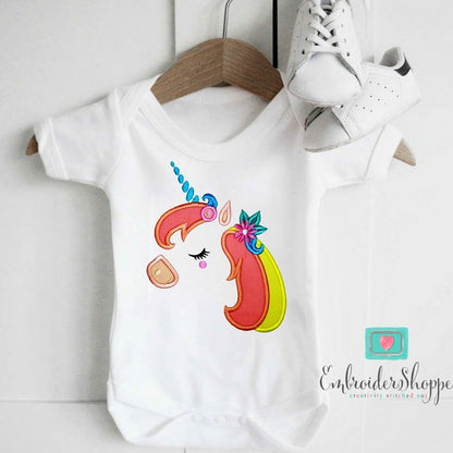 Unicorn Side Face 1 Applique