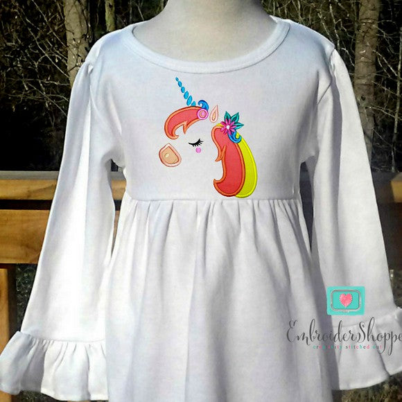 Unicorn Side Face 1 Applique