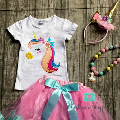 Unicorn Side Face 3 Applique