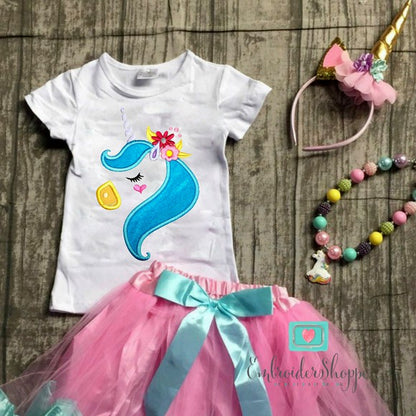 Unicorn Side Face 4 Applique