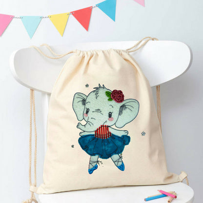 Ballet Elephant Raw Edge Applique