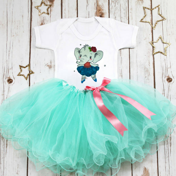 Ballet Elephant Raw Edge Applique