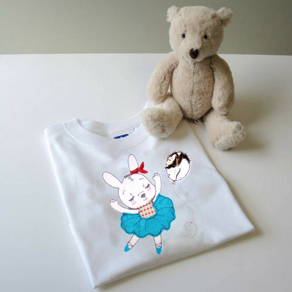 Birthday Bunny Raw Edge Applique