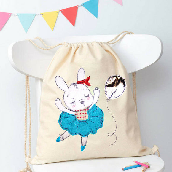 Birthday Bunny Raw Edge Applique