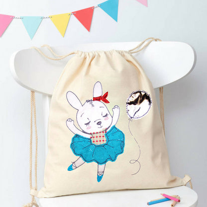 Birthday Bunny Raw Edge Applique