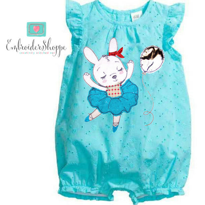 Birthday Bunny Raw Edge Applique