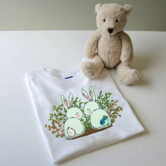 Bunnies in Bush Raw Edge Applique