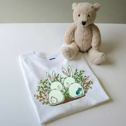 Bunnies in Bush Raw Edge Applique