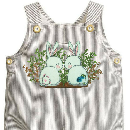 Bunnies in Bush Raw Edge Applique