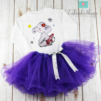 Circus Elephant Raw Edge Applique