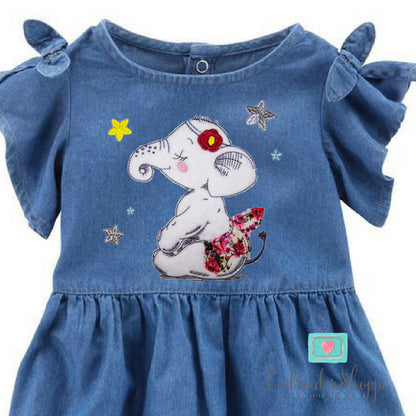 Circus Elephant Raw Edge Applique