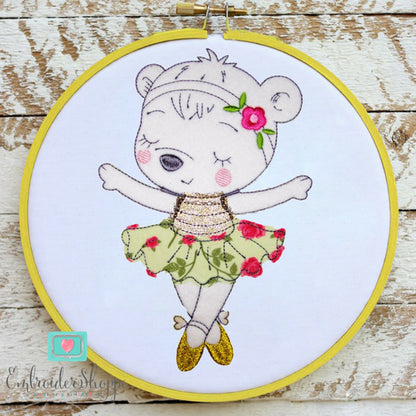Dancing Bear Raw Edge Applique