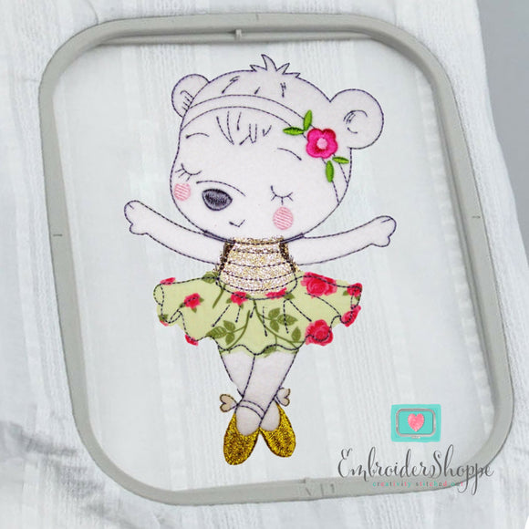 Dancing Bear Raw Edge Applique