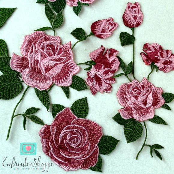 Pink Rose Patches 2