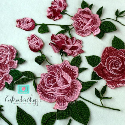 Pink Rose Patches 2