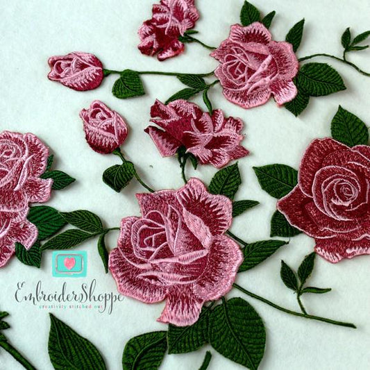 Pink Rose Patches 2