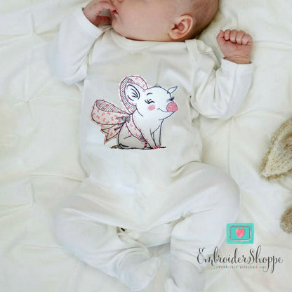 Smiling Piggles Raw Edge Applique