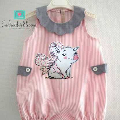 Smiling Piggles Raw Edge Applique
