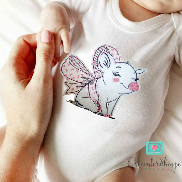 Smiling Piggles Raw Edge Applique