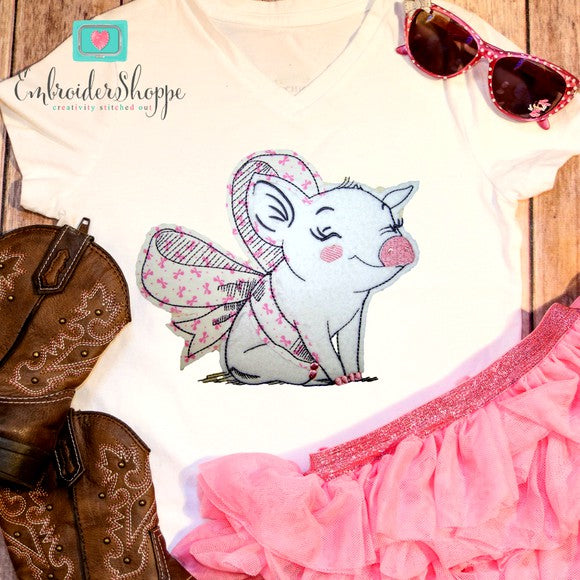 Smiling Piggles Raw Edge Applique