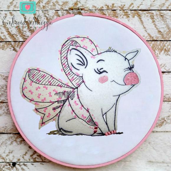 Smiling Piggles Raw Edge Applique