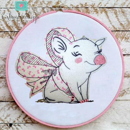 Smiling Piggles Raw Edge Applique