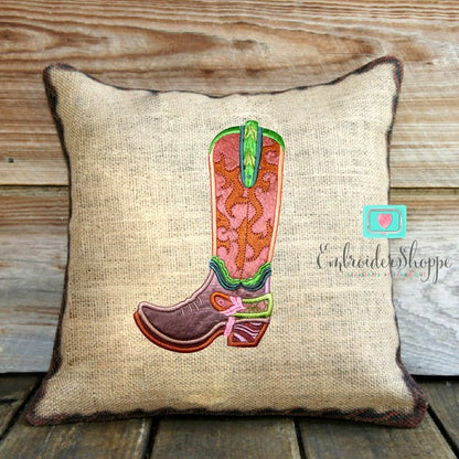 Cascading Swirls Cowboy Boot