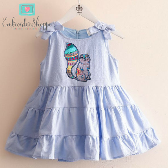 Tribal Squirrel Applique