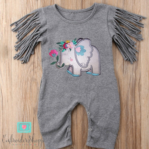 Baby Elephant Party Applique
